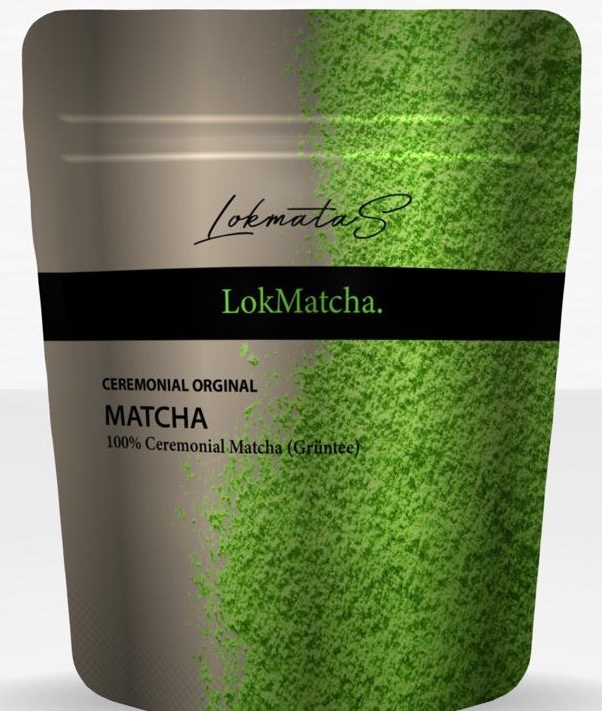 LokMatcha Ceremonial Matcha 30g - Vorderseite der Verpackung